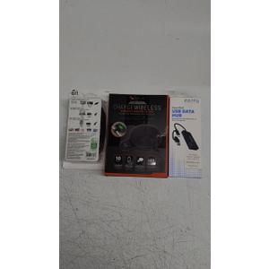 ZGear Four Port USB Data Hub, Helix Chargeing Wireless Station LED 10Watts, and 6FT Universal HDMI Kit