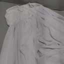 Mommy Jennie Maternity Dress for Photoshoot Sleeveless Open Front Photography Gown (One Size, White)