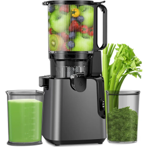 Juicer Machines with 5.8" Large Feed Chute, Cold Press Juicer for Whole Vegetables and Fruits 400W, Slow Masticating juicer Easy to Clean Juice Extractor Machine High Juice Yield