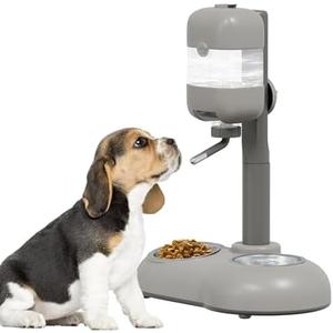 MITOCAPY Puppy Bowls for Small Dogs,3 in 1 Dog Bowl Set with Puppy Water Bottle and 2 Food Grade Stainless Steel Bowls,15°Tilted Food and Water Bowl Set for Cats,Rabbits,Ferrets,Guineas