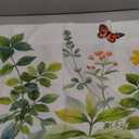 Leyiyi Short Shower Curtain, Colorful Wildflower Garden Flower Grass Butterfly Window Curtain