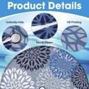 Outdoor Picnic Fitted Tablecloth with a Hole and Zipper,Waterproof Patio Table Covers,Elastic Camping Zippered Tablecloth for Picnic, Camping, Dinner,Fit 36"-44"(Round Flower)