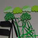 3 Pieces St. Patrick's Day Tiered Tray Decor, St. Patrick's Table Decor Shamrock Wooden Set, Irish-Themed Shamrock Decor, Green Lucky Shamrocks for Home Decor (Light Green)