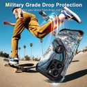 Case for iPhone 13 Pro Max Case,Marble Pattern 3 in 1 Heavy Duty Shockproof Full Body Women Men Hard PC Soft Silicone Rugged Bumper Drop Protective Case Cover for iPhone 13 Pro Max,Navy Blue