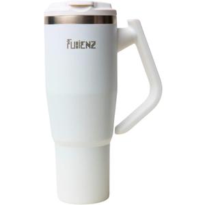 40 oz Insulated Stainless Steel Water Bottle with Handle - Leakproof Tumbler with Flip Straw - Keeps Drinks Cold & Hot - BPA-Free Ecofriendly Reusable Travel & Sports Mug