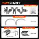 623V6-2EH00 G4NA 2.0L Engine Crankshaft Kit with Bearings Compatible with 2014-2021 Kia Soul Optima Forte Forte5/Koup Hyundai Sonata Tucson Elantra Elantra GT/Coupe Replace# 23110-2E200 23110-2E210