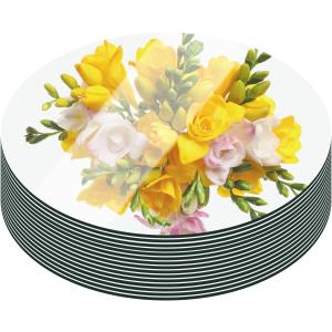 13Pack Round Wall Mirror Tiles Set, Self Adhesive Acrylic Round Mirror Centerpieces for Table Circle Mirror Tray Candle Plate for Wedding Table Birthday Party Home Room Decor (10inch, 12inch)
