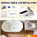Bathroom Exhaust Fan With Heater&Bathroom Fan With Light&Speaker,8 in1