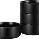 GZG Ceramic Cereal Bowls Set of 4, 26oz Large Bowls Set for Salad, Pasta, Soup, Dessert, Fruit, Yogurt, Serving etc - Dishwasher, Microwave, and Oven Safe (Matte Black)