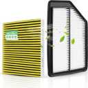 Engine and Cabin Air Filter Set for 2011-2017 Honda Odyssey - 2Pack - Activated Carbon - Automotive Replacement Accessories # CF10134 CA11042