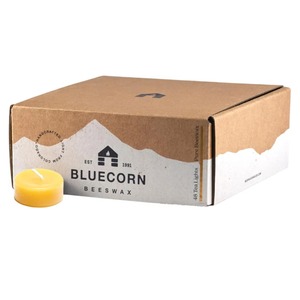 Bluecorn Beeswax 100% Pure Beeswax Tea Light Refills (no Cup) (Raw, 48 case)