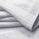 GLAMBURG Premium Cotton 4 Pack Bath Towel Set - 100% Pure Cotton - 4 Bath Towels 27x54 - Ideal for Everyday use - Ultra Soft & Highly Absorbent - Light Grey