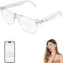 Smart Glasses, AI Bluetooth Glasses for Women/Men with 144 Language Instant Translation & Interpretation, Blue Light Filtering Photochromic Transition Lenses, Touch Control and Voice Control