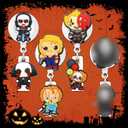 3 x 8Pcs Horror Badge Reels, Halloween Badge Reels Retractable, Funny Badge Holder Alligator Clip for Nurse Doctor