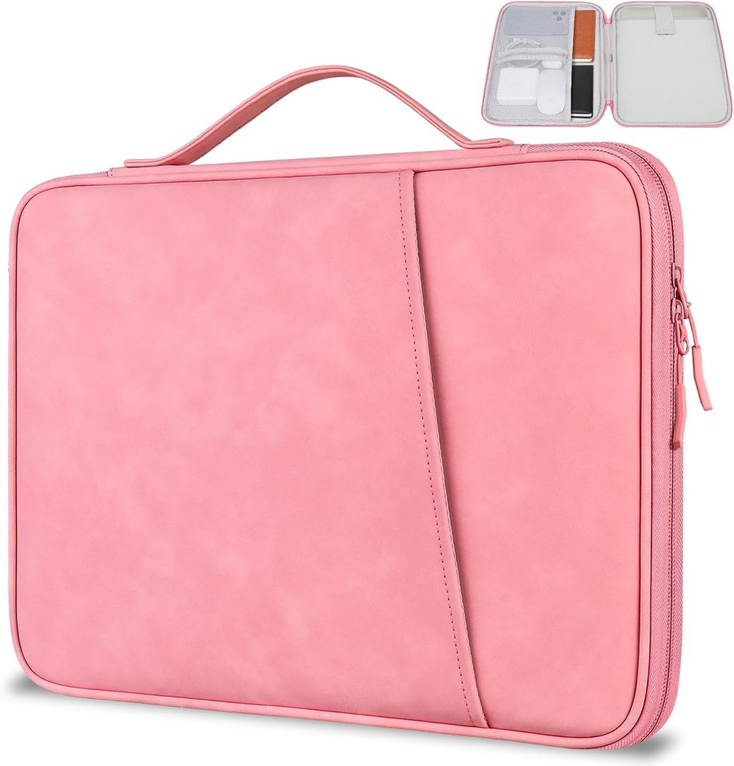 Laptop Case 14 inch, 14 inch Laptop Sleeve for Lenovo, HP, Dell, Acer, Asus Chromebook 14, HP Stream 14, Dell Inspiron 14, Lenovo IdeaPad/ThinkPad 14, ASUS ZenBook 14 Water-Resistant, Pink