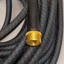 Garden Hose 50FT, Lightweight 3-Layer PVC Flexible Water Hose, No Kink, Leak-Resistant, High-Pressure with Meatl Fittings, Durable for Outdoor, Gardening, Washing Cars, Easy to Store (Black+Blue)