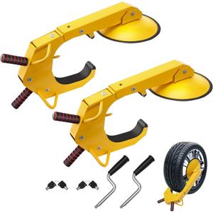 VEVOR Wheel Lock Clamp, 1 Pack Trailer Wheel Lock, Heavy-Duty Anti Theft Tire Lock, Adjustable Tire Boot Lock, Trailer Wheel Locks for RV Trailers, Cars, Trucks, SUVs 