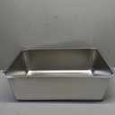 Stainless Steel Cat Litter Box with Lid,XXL Large Metal Cat Litter Box,High Wall Sided Enclosure Kitty Litter Box with Scoop Mats,Non-Sticky,Anti-Leakage,Easy Clean,Odorless (8" Deep)