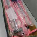 Tepemccu Expandable Gymnastics Bars, Adjustable Height Gymnastic Horizontal Bars, Children Folding Training Bar for Kids (Pink)