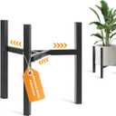 Plant Stand Indoor Adjustable, Metal Modern Indoor Plant Stand, Heavy Duty Plant Stands Outdoor Corner, Stable Plant Holder, Fits 8 to 12 Inches Pots, Black, 1 Pack, Pot & Plant Not Included
