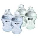 Tommee Tippee Natural Start Anti-Colic 9 oz BPA Free Baby Bottles, 0+ Months, Slow Flow Breast-Like Nipple, Self Sterilizing, Seamless Transition Between Bottle & Breast, Blue & Green, Pack of 4
