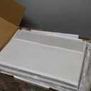 Furnulem Night Stand, White Bedside Nightstand with 4-Tier Shelves and 3 Fabric Drawers, LED Bed Side Tables with Charging Station, Tall Dresser for Bedroom, Hallway, Office