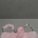 Abbylike Furry Heart Shaped Purse Fluffy Faux Fur Shoulder Bag Crossbody Bag for Women Girls Halloween Christmas Valentines, Set of 2