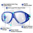 Nearsighted Snorkel Gear, Dry Snorkel Set for Adult Youth, Short-sighted Anti Fog Diving Mask & Full Dry Top Silicone Snorkel for Scuba Diving, Snorkeling, Freediving