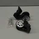 Zoofen Luggage Wheels Replacement Black Suitcase Wheels Replacement Suitcase Caster Wheels with 5 Screw Holes(Z324-Black)