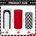 Tranqun 3 Pack Racing Car Theme Spandex Cylinder Stand Covers High Elasticity for Racing Car Theme Birthday Party Decorations Boys Baby Shower Festa Parties Cake Desserts Tablecloth