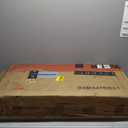 MU Shoe Storage Cabinet with 2 Flip Drawers, Freestanding Shoe Rack Cabinet with Metal Legs, Hidden Shoe Organizer Cabinet for Entryway, Living Room, Rustic Brown