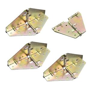 YIUWLMN 4Pcs Drop Leaf Table Support Folding Table Hinge 180°Folding Cross Spring Hinges with Mounting Screws
