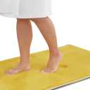 Memory Foam Bath Mat Non Slip Absorbent Super Cozy Velvet Bathroom Rug Carpet (22 inches X 36 inches, Mustard)