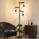 Dimmable Industrial Floor Lamp,Modern Farmhouse Tree Standing Lamps for Living Room Bedroom Office Rustic Home Decor