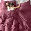 EaseHome Burgundy King Size Bed Sheet Set -Deep Pocket to 18 inches Mattress 4 Piece - Premium Bedding Sheets & Pillowcases Collection - Extra Soft,Wrinkle, Fade, Stain Resistant