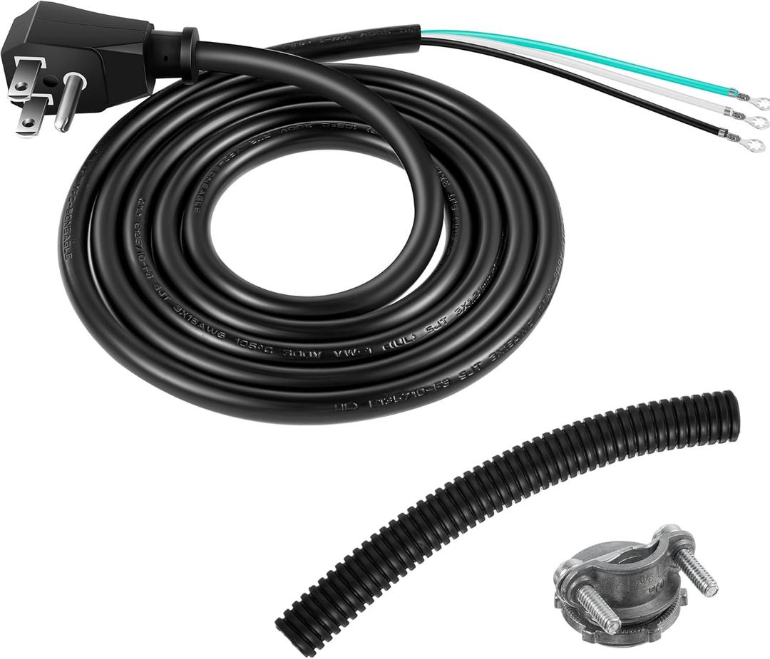 Replacement for W11365014 Dishwasher Power Cord, 6 ft Dishwasher Installation Kit, Dishwasher Kit with UL Certification, Right Angle