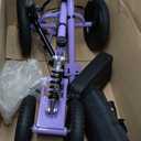 All Terrain Knee Scooter for Adults, Foldable Rolling Knee Scooter with DIY Stickers & Shock Absorber, Steerable Knee Walker for Broken Foot, Ankle Injuries & Surgery, Better Crutch Alternative (Cream Purple)