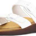mysoft Women's Slide Sandals Adjustable Orthopedic Flip Flops Arch Support Comfortable Walking Summer Shoes, Size 10W