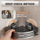 Conworld Corner Shower Caddy Suction Cups, Corner Shower Shelf for Inside Shower, Organizer Suction for Bathrooms Storage, No-Drilling Removable (Aluminum, 2-Pack, Gunmetal Gray)