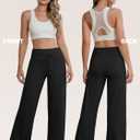 3 Pack Womens Wide Leg Pants with Pockets Comfy Casual Yoga Lounge Pant Sweatpants Loose Pajama Pants (XX-Large, Pure Black, Grey, Khaki)