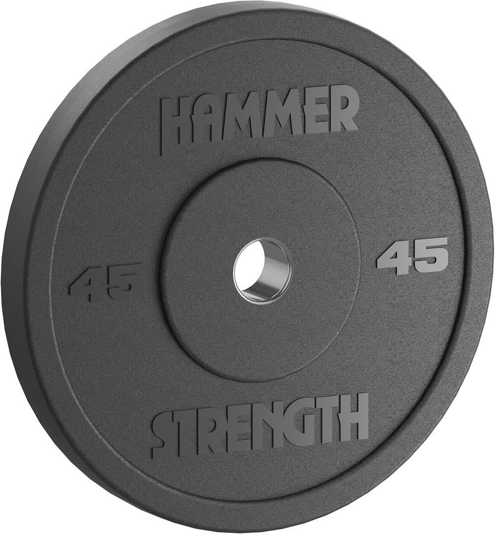 Hammer Strength 45Lb Black Standard Rubber Bumper Plate