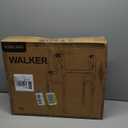 HOMLAND Folding Walkers for Seniors, Self-Standing Lightweight Aluminum Frame Standard Walker with Storage Bag, Height Adjustable, 350 lbs Capacity, No Wheels, Silver