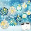 Snowflake Lights Decorations 20 ft 40 LED Snowflake String Lights Battery Operated Winter Fairy Lights Wonderland LED Lights Christmas Tree Lights for Indoor Outdoor Decor Winter Home Decor