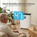 34Pint Dehumidifier for 2500Sq.Ft With 6.56Ft Drain Hose, for Basement | 6.56FT Drain Hose, Front Humidity Display, Quiet, Compression System, Removable Washable Filter, For basement, Home, Bedroom