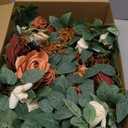 Ling's moment 2PCS Terracotta Arch Flowers Artificial Floral Swags Centerpieces Wedding Decor Mantel Faux Burnt Orange Rose Garland Arrangements for DIY Sweetheart Table Wall Window Welcome Signs