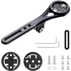 Bike Aero Integrated Handlebar Out Front Combo Mount, Integrated Handlebar System Bicycle Computer Mount Compatible with Garmin, Wahoo, Go Pro