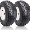 16x6.50-8" Lawn Mower Tires with Rim,4 Ply Tubeless with 3/4" Bearing, 3" Offset Hub for Riding Lawn Mower, Garden Trailer,Lawn Tractor (16x6.50-8-Tubeless with Rim)