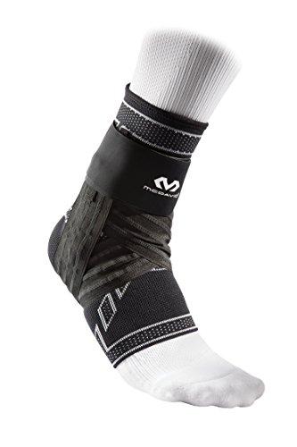 McDavid Elite Engineered Elastic Ankle Brace With Figure 6 Strap & Stays, Black, Large