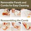 2nd Generation 3-in-1 Cat Steam Brush for Shedding, Pet Hair Removal Comb with Water Tank, Spray Cat Brush for Pet Grooming, Steamy Comb for Indoor Haired Cats, Dogs and Rabbits (Beige)