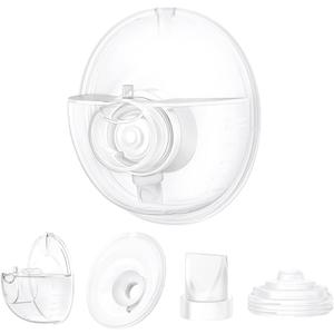One Full Set Collector Cup Only Compatible with Momcozy M5 Breast Breast Pump Replacement Accessories, Full Breastpump Parts with 24mm Flange,Collector,Duckbill Valves,Diaphragm